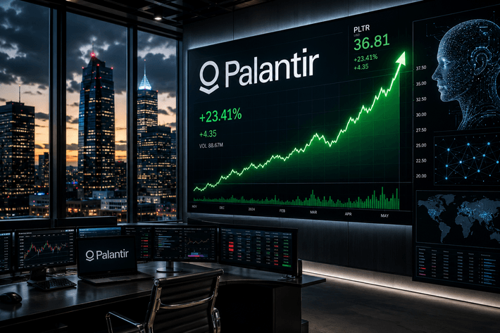 Palantir Stock Soars as AI Revenue Nearly Doubles