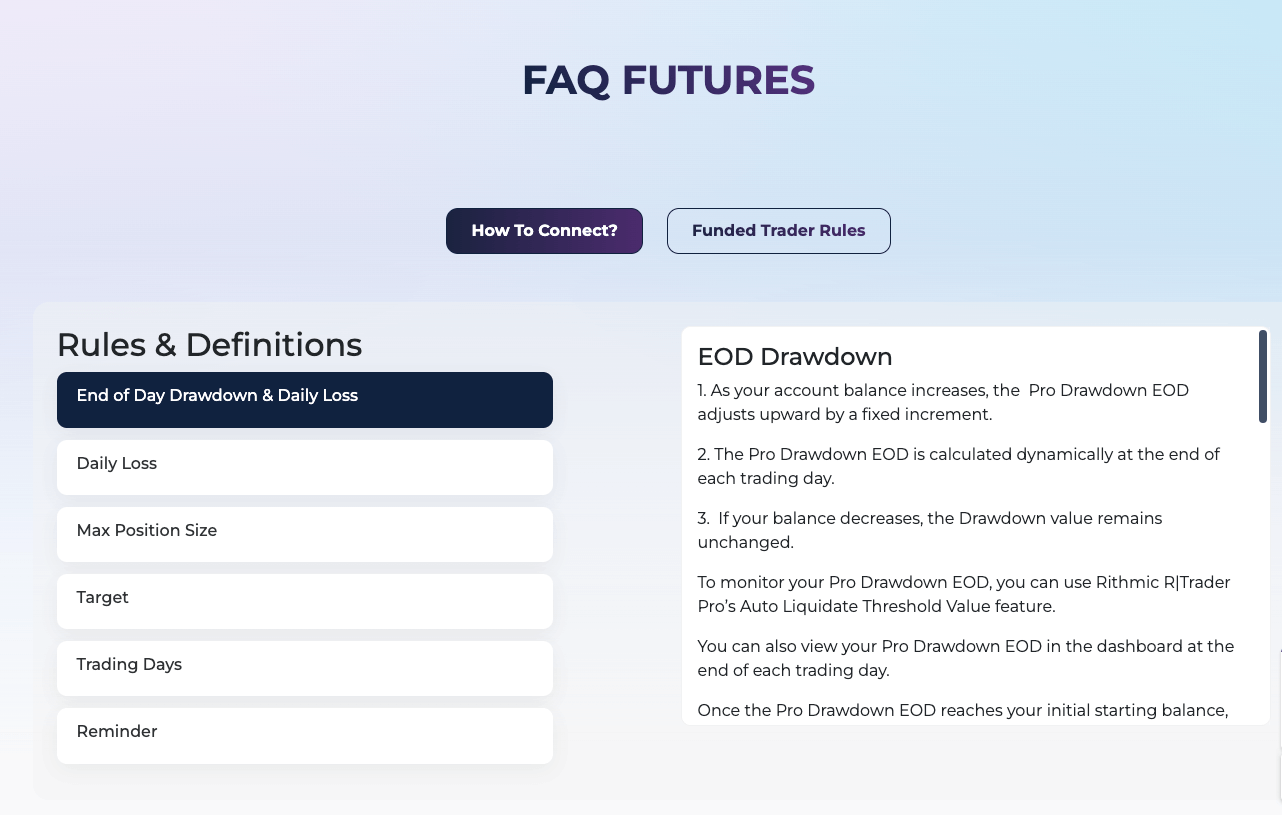 4PropTrader FAQ Page Image
